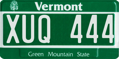 VT license plate XUQ444