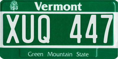 VT license plate XUQ447