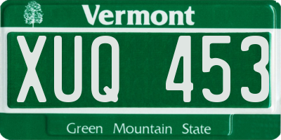 VT license plate XUQ453