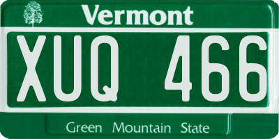 VT license plate XUQ466