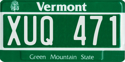 VT license plate XUQ471