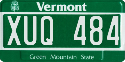 VT license plate XUQ484