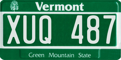 VT license plate XUQ487