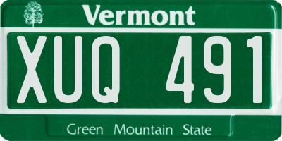 VT license plate XUQ491