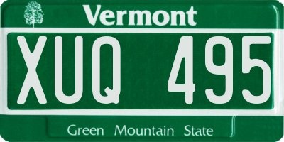 VT license plate XUQ495