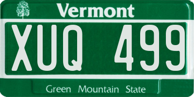 VT license plate XUQ499