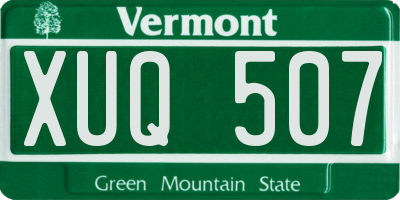VT license plate XUQ507