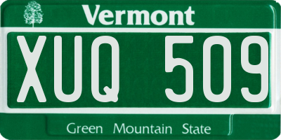 VT license plate XUQ509