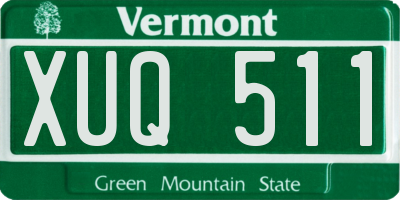 VT license plate XUQ511
