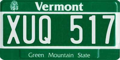 VT license plate XUQ517
