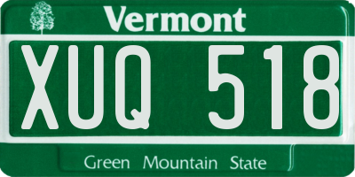 VT license plate XUQ518