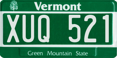 VT license plate XUQ521