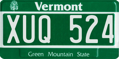VT license plate XUQ524