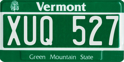 VT license plate XUQ527