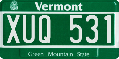 VT license plate XUQ531