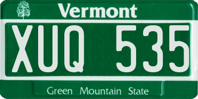 VT license plate XUQ535