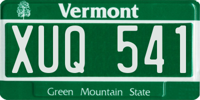 VT license plate XUQ541