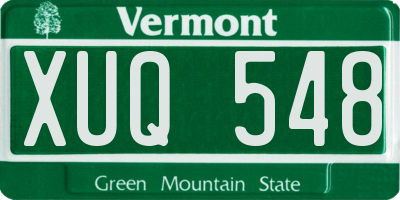 VT license plate XUQ548