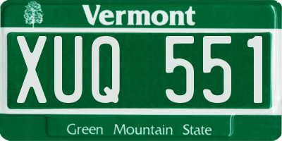 VT license plate XUQ551