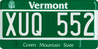 VT license plate XUQ552