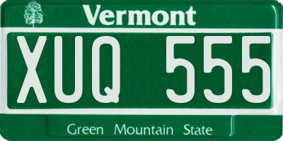 VT license plate XUQ555