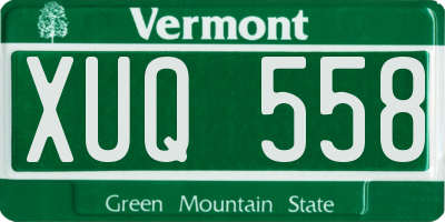 VT license plate XUQ558