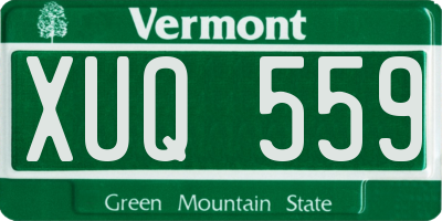 VT license plate XUQ559