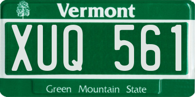 VT license plate XUQ561