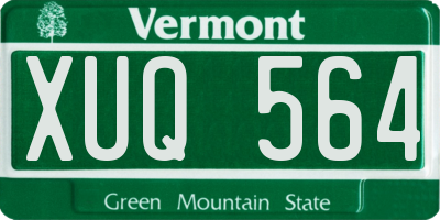 VT license plate XUQ564