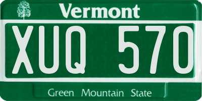 VT license plate XUQ570