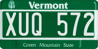 VT license plate XUQ572