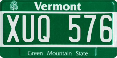 VT license plate XUQ576