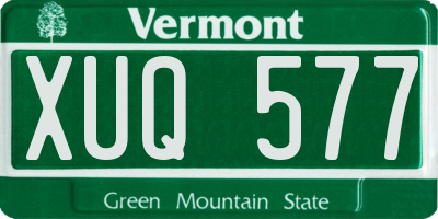 VT license plate XUQ577