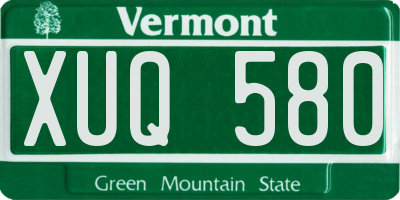 VT license plate XUQ580