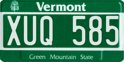 VT license plate XUQ585