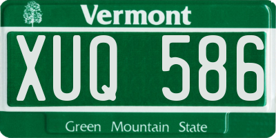 VT license plate XUQ586