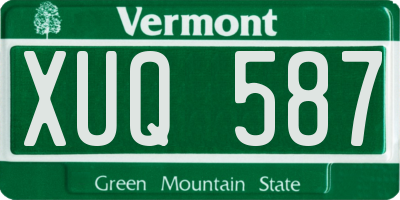 VT license plate XUQ587