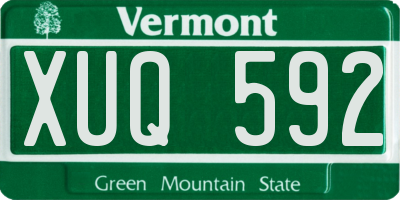 VT license plate XUQ592