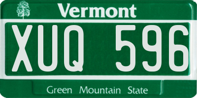 VT license plate XUQ596