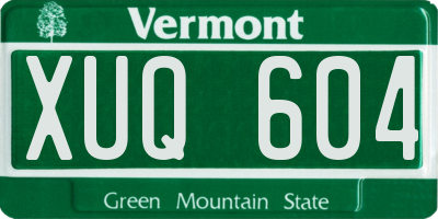 VT license plate XUQ604