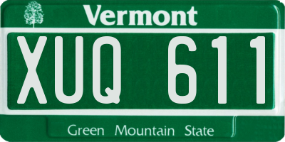 VT license plate XUQ611