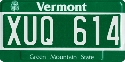 VT license plate XUQ614