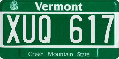 VT license plate XUQ617