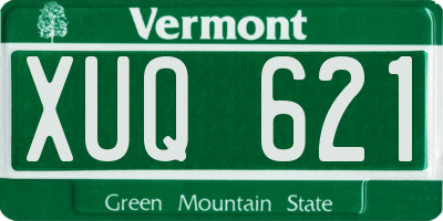 VT license plate XUQ621