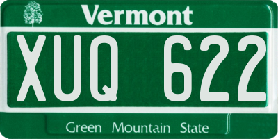 VT license plate XUQ622