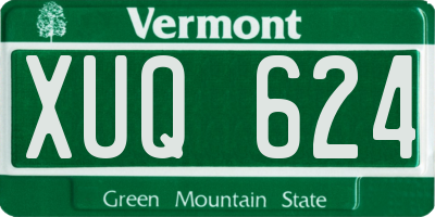 VT license plate XUQ624