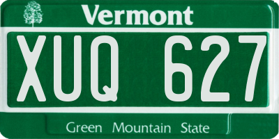 VT license plate XUQ627