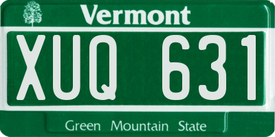 VT license plate XUQ631