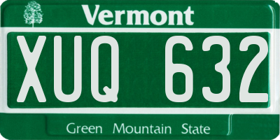 VT license plate XUQ632