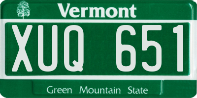 VT license plate XUQ651
